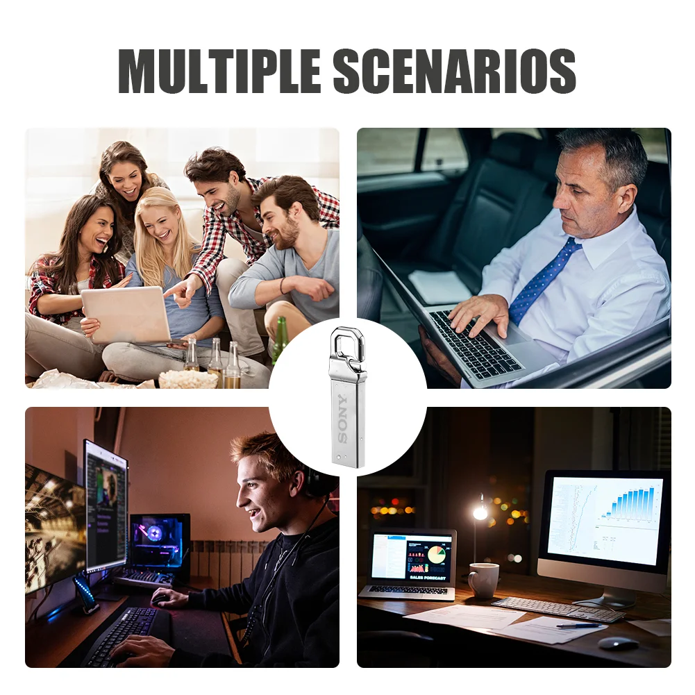 SONY 2TB 1TB Metal Flash Drive Super High Speed Transfer U Disk Drive Usb 3.2 Waterproof Type-C USB Memoria For Cellphone PC