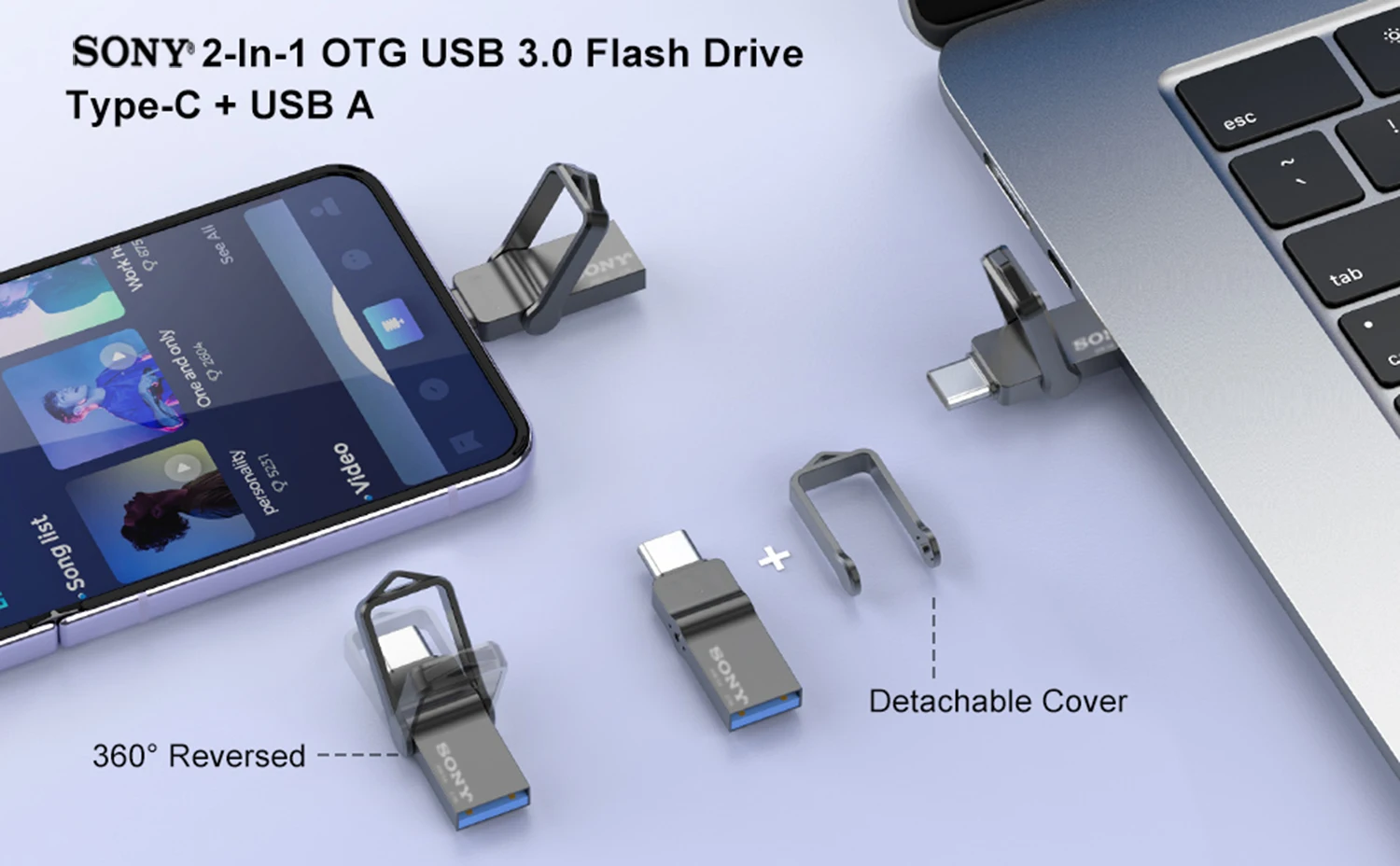SONY Mini 2TB PenDrive OTG Flash Drive High Speed 1TB Metal Pendrive 512GB 256GB USB Type-C Portable Memoria USB Stick For Phone