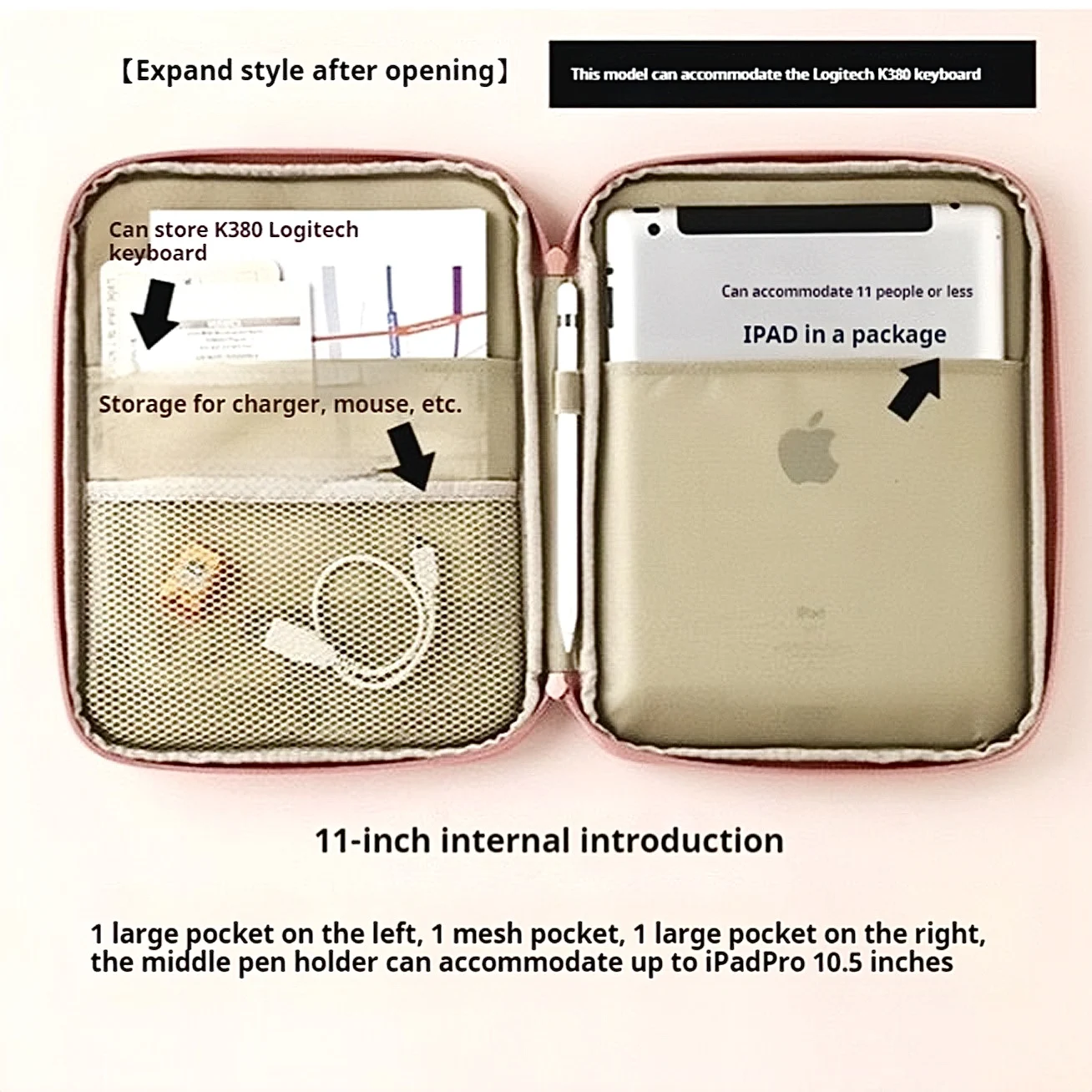 Tablet Bag 9-11inch For iPad Air4 5 Pro 11 10.9  iPad Case 10.5 inch For XiaoMi 5 Samsung Huawei Lenovo Shockproof Pouch Bags