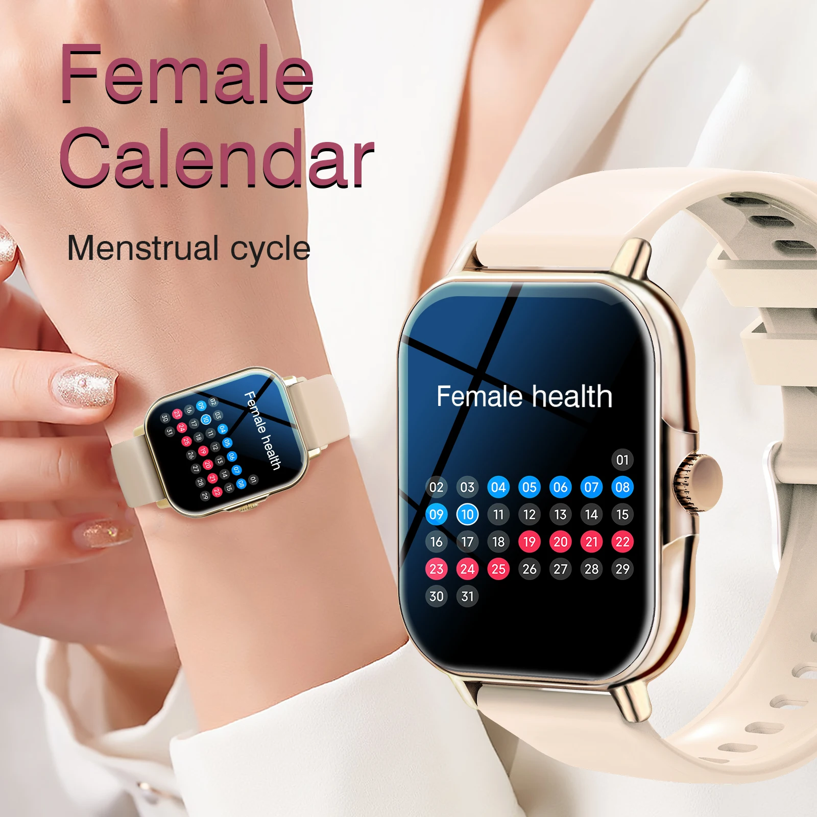 Smart watch, for men and women, wireless calling, fitness tracker, 2.01 inch screen, sports smart watch