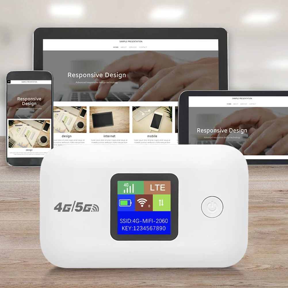 4G/5G Mobile WIFI Router 150Mbps 4G LTE Wireless Router 3500mA Portable Pocket MiFi Modem with Sim Card Slot Mobile WiFi Hotspot