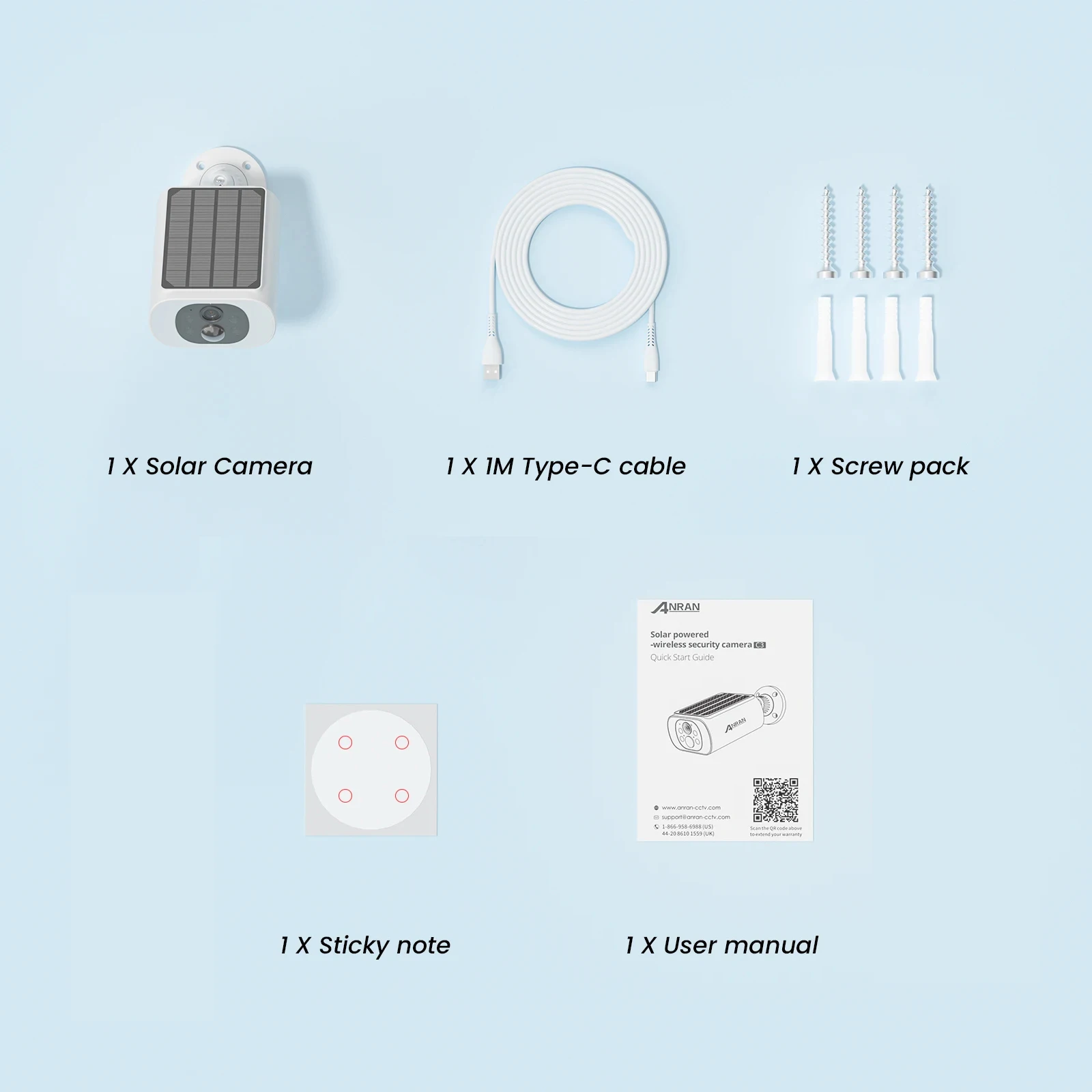 ANRAN 2K Solar Security Camera 3MP Outdoor Wireless 2.4G WIFI Camera Battery Camera Floodlight Color Night Vision Can't Add NVR