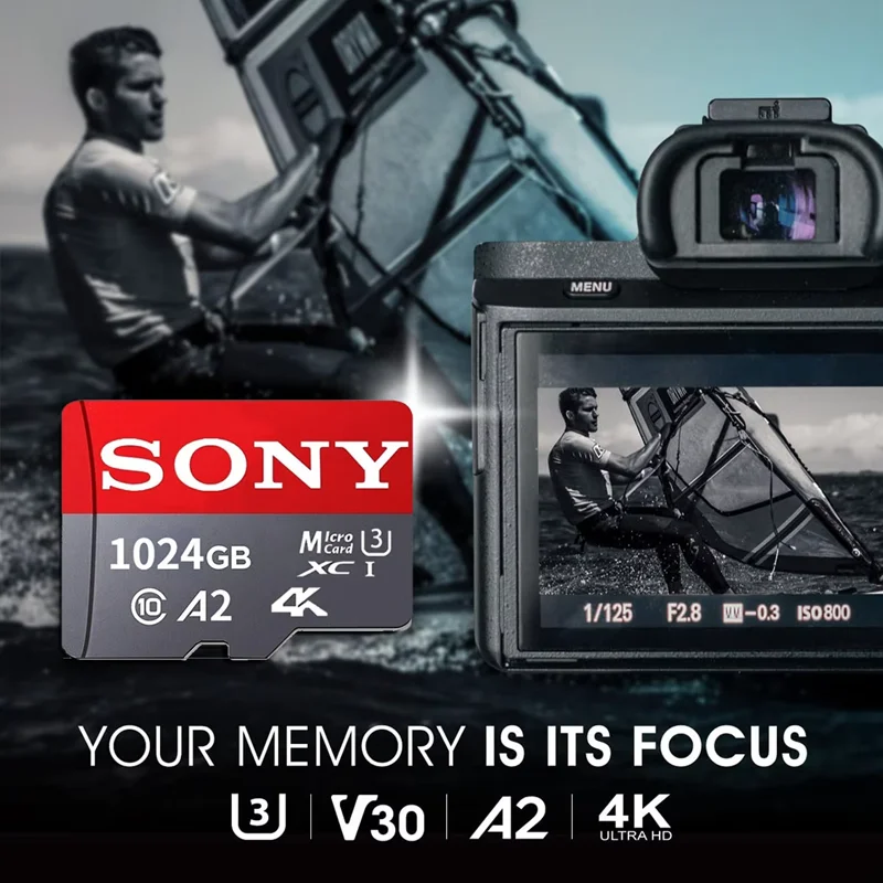 Sony High Speed 2TB 1TB Micro SD Card For DJI Drones Phone PS4 Nintendo Switch Class 10 Memory Storage TF Card 512GB 256GB