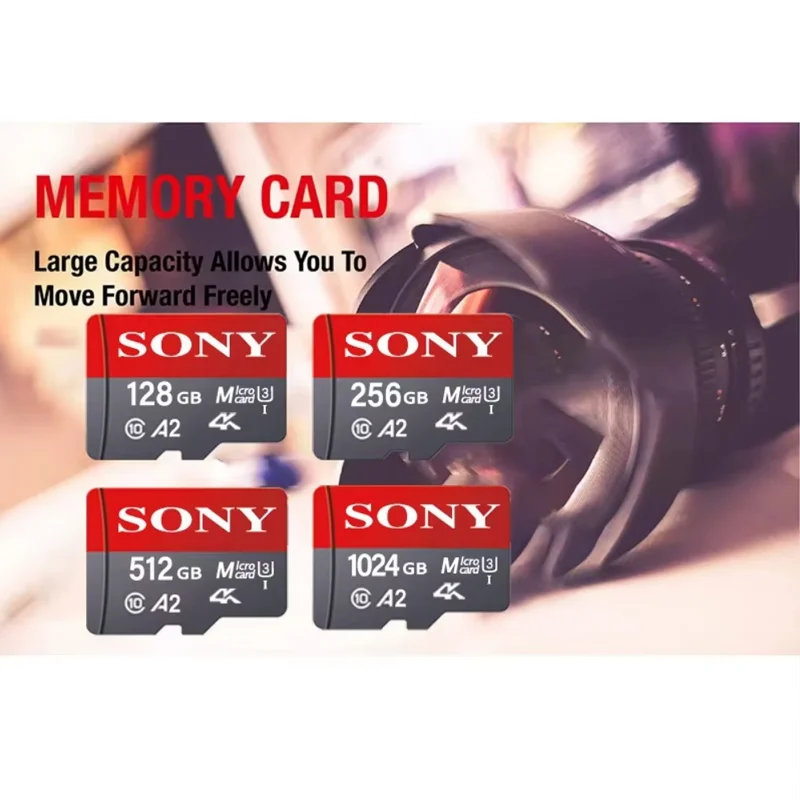 Sony High Speed 2TB 1TB Micro SD Card For DJI Drones Phone PS4 Nintendo Switch Class 10 Memory Storage TF Card 512GB 256GB