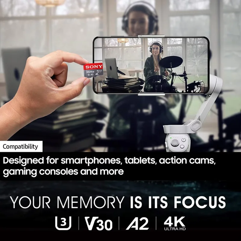 Sony High Speed 2TB 1TB Micro SD Card For DJI Drones Phone PS4 Nintendo Switch Class 10 Memory Storage TF Card 512GB 256GB