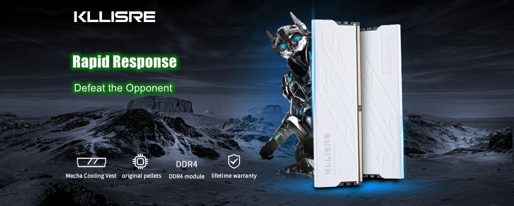 Kllisre Memória DDR3 DDR4 8GB 16GB Ram 1600 1866 2666 3200 MHz Desktop Memory DIMM Non-ECC