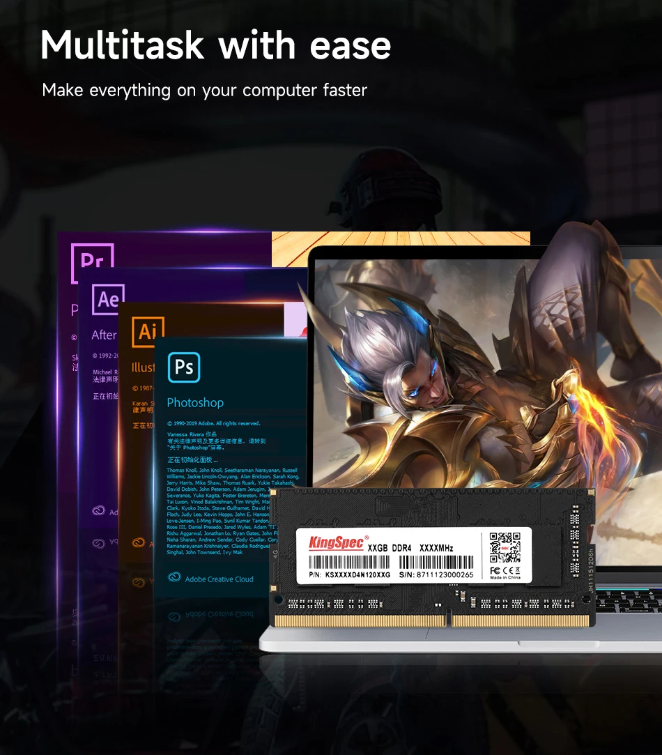 KingSpec DDR5 4800MHz 5600MHz Memory Ram DDR4 8GB 16GB 3200MHz SODIMM Memoria 4gb Notebook 3200 mhz Memoria Module for Laptop