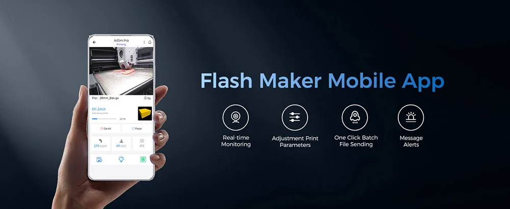 Flashforge Adventurer 5M 3d Printer High Speed Full-auto Leveling Direct Extruder Flexible PEI Plate Power Loss Recovery Flashforge Adventurer 5M 3d Printer High Speed Full-auto Leveling Direct Extruder Flexible PEI Plate Power Loss Recovery