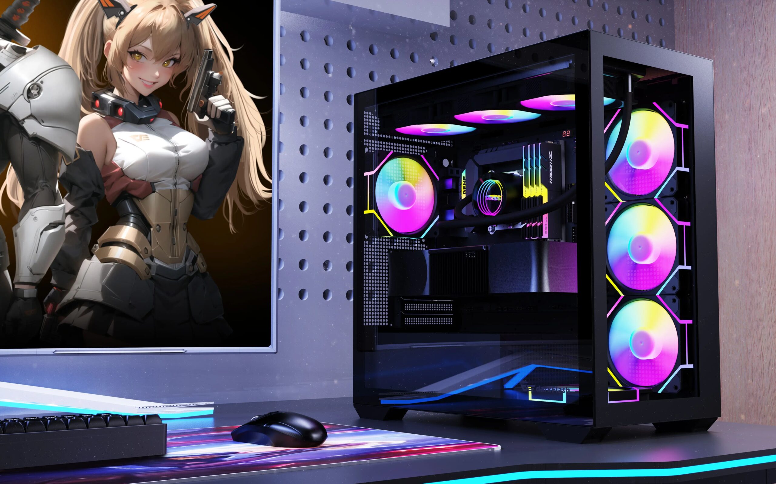 Aigo AM12 Rgb Fan Ventoinha PC Controladora 120mm Computer Case Fan Kit 6pin Water Cooler CPU Cooling Fans Argb 12cm Ventilador