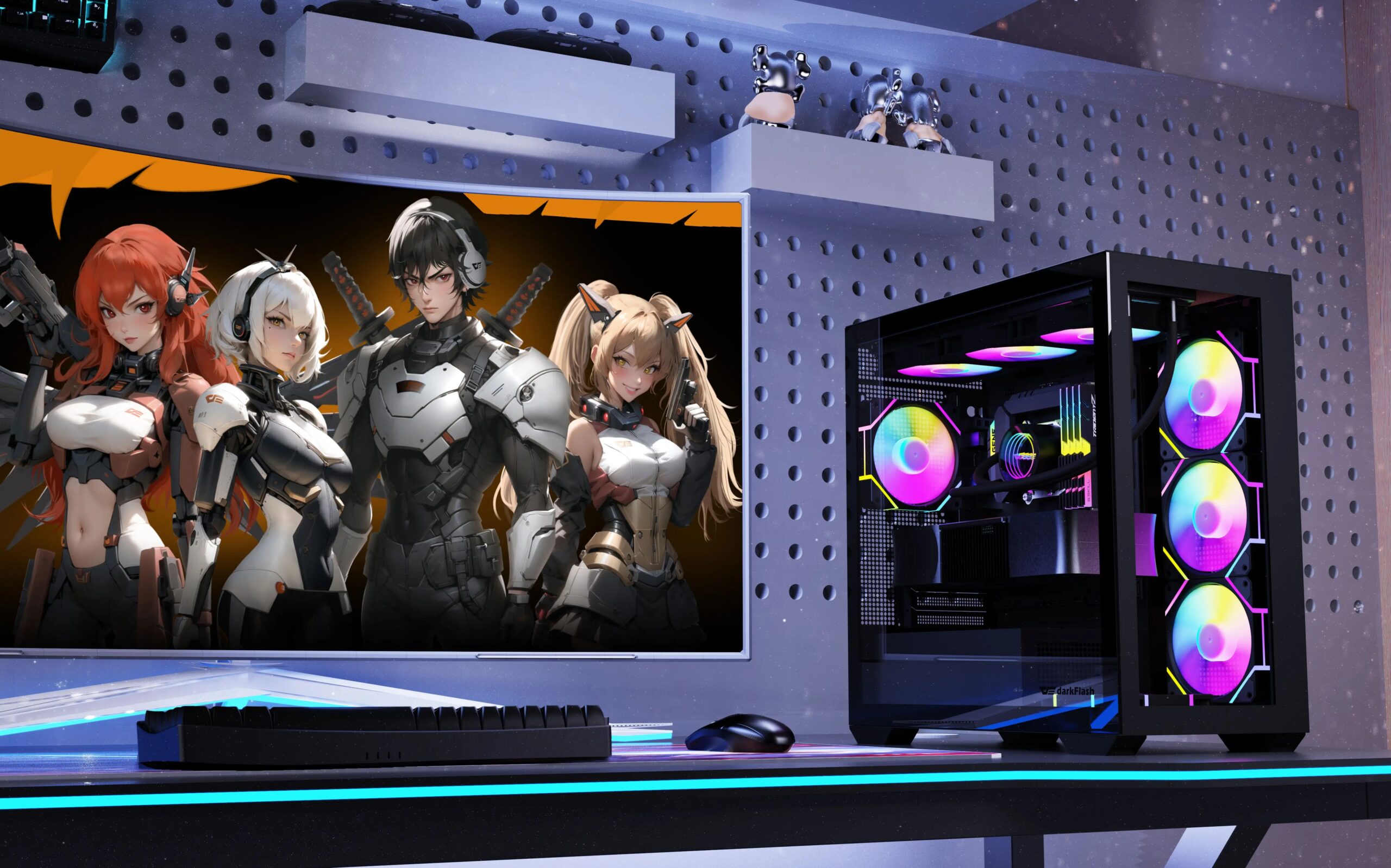 Aigo AM12 Rgb Fan Ventoinha PC Controladora 120mm Computer Case Fan Kit 6pin Water Cooler CPU Cooling Fans Argb 12cm Ventilador