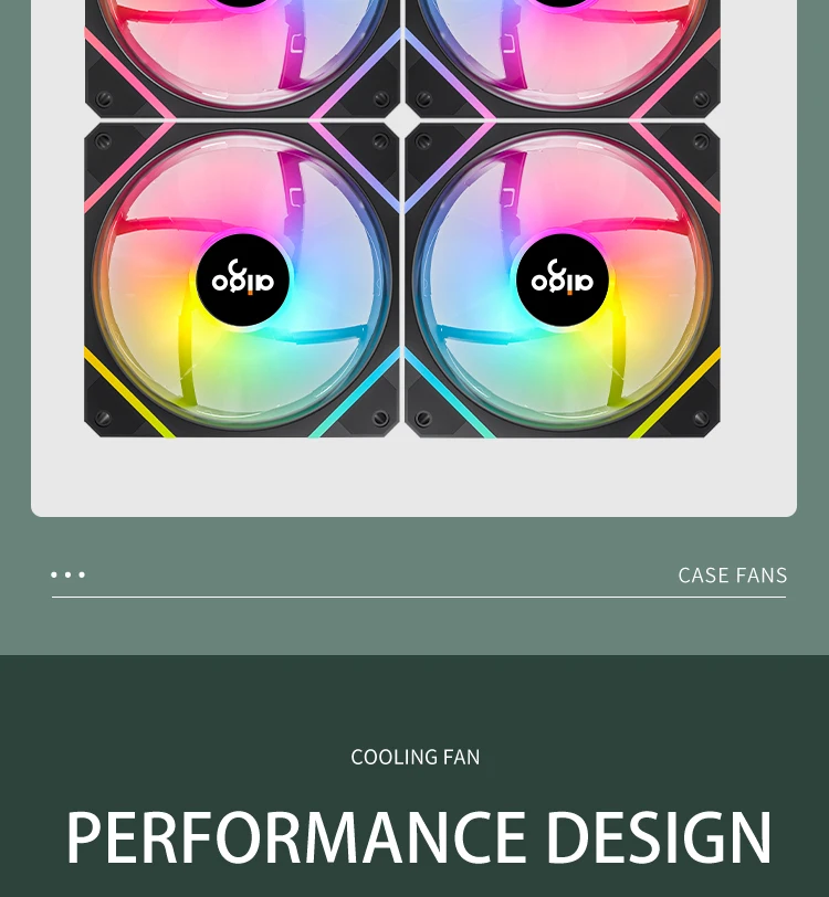 Aigo AM12 Rgb Fan Ventoinha PC Controladora 120mm Computer Case Fan Kit 6pin Water Cooler CPU Cooling Fans Argb 12cm Ventilador