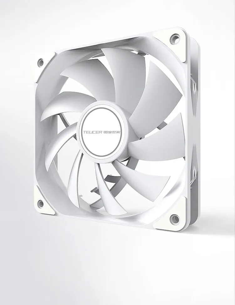 TEUCER PC Computer Case Fan PWM 4 Pin 120mm Silent 12CM Fan CPU Cooler Cooling Fan Cooling Radiator Fan 12V Adjust Fan Speed