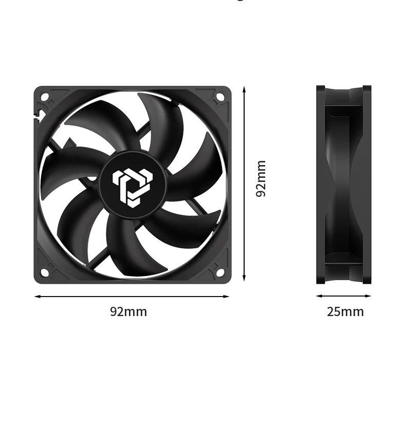 Teucer 9225 9cm 1300rpm PC Case Fan MAX 18 dBA Quiet Desktop Computer Chassis Cooling Fan 12V 3Pin and Large 4Pin Power Supply