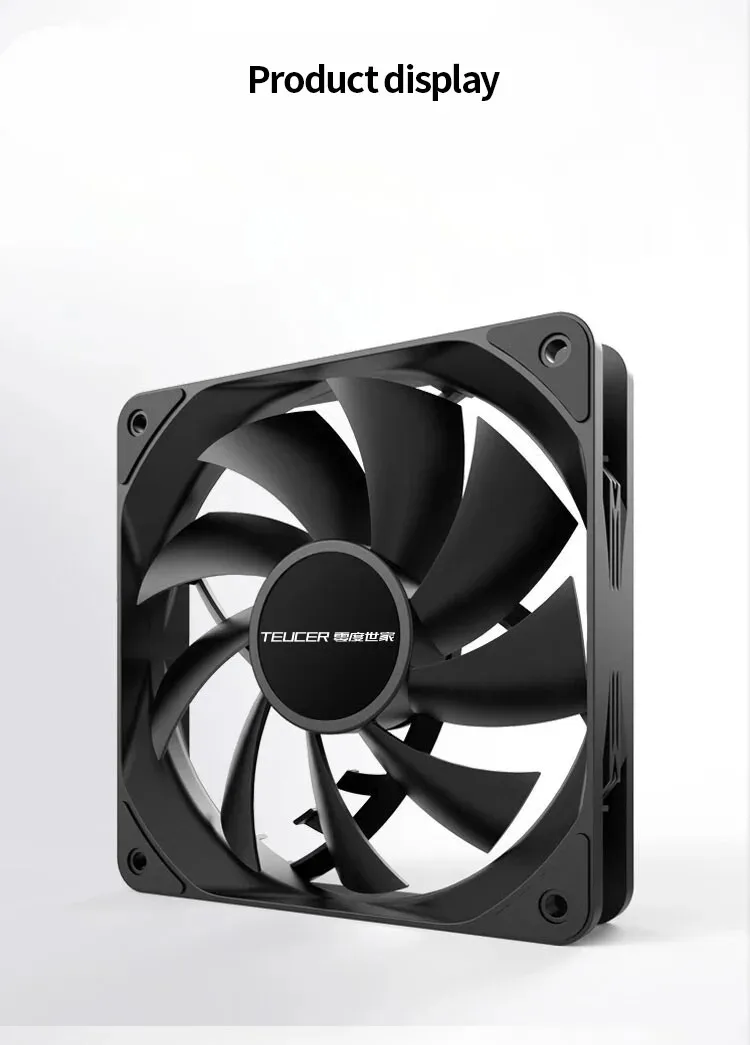 Teucer 12cm Chassis Fan PWM Control 1800rpm Silent Computer Case CPU Cooler Heatsink Ventilador Water Radiator 120mm Cooling Fan