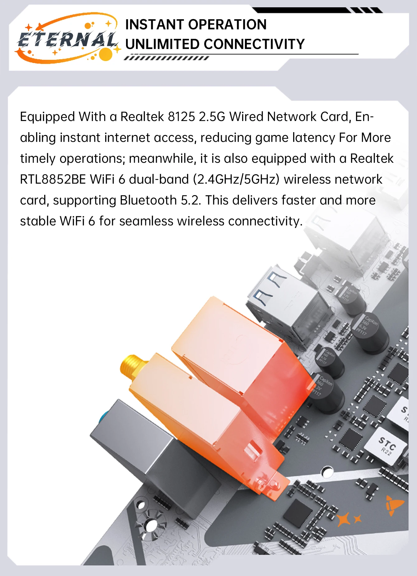 SOYO B650ITX AMD Mini Motherboard AMD Ryzen AM5 DDR5 Supports CPU 7000 8000 9000 Processors Pcie5.0x16 Pcie4.0x4 M.2 ARGB WIFI6