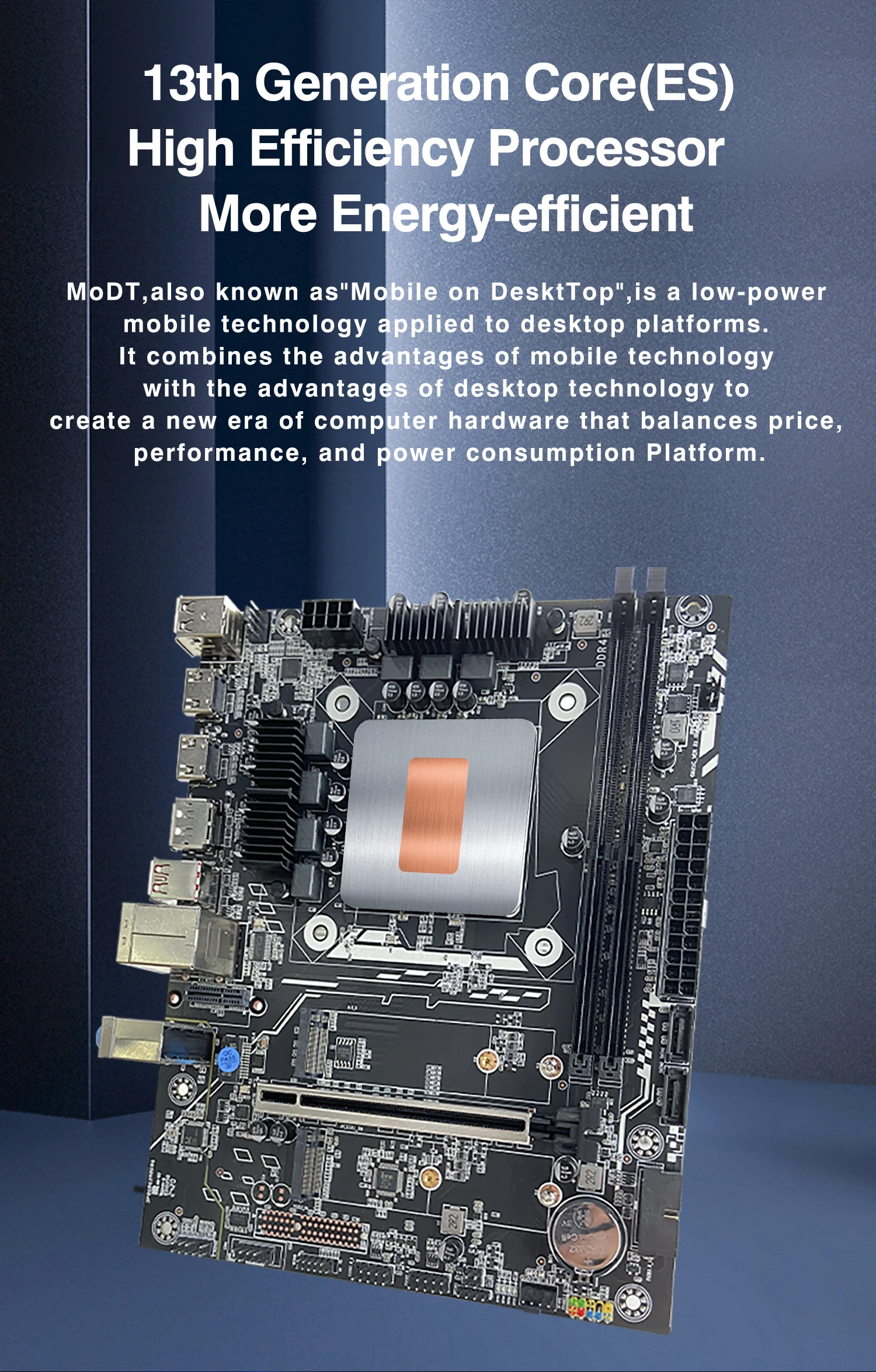 M-ATX 13th Gen Interposer Kit Q1J2(i7 ES 0000)Integrated CPU Motherboard Combo LGA115X 14C20T 24MB DDR4 RAM PCIE4.0X4 placa mãe