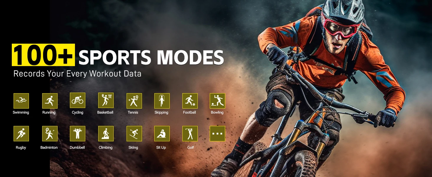 EIGIIS Smart Watch 3ATM Waterproof 1.96