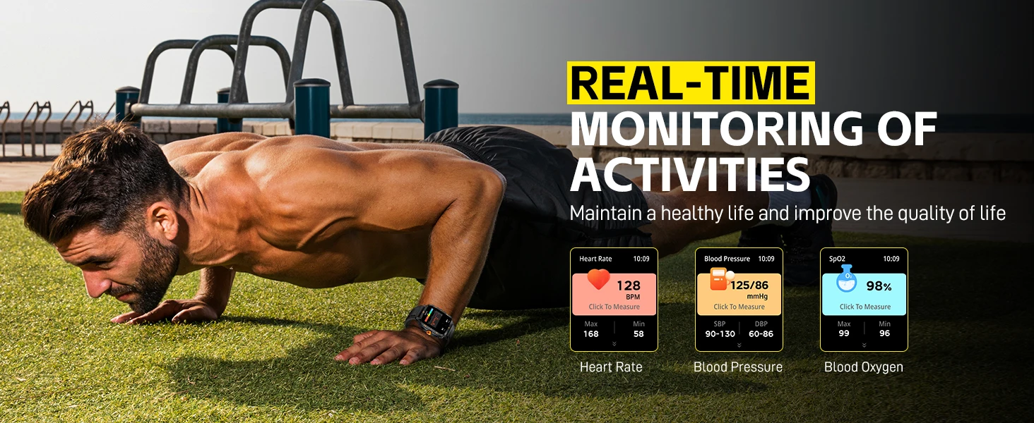 EIGIIS Smart Watch 3ATM Waterproof 1.96