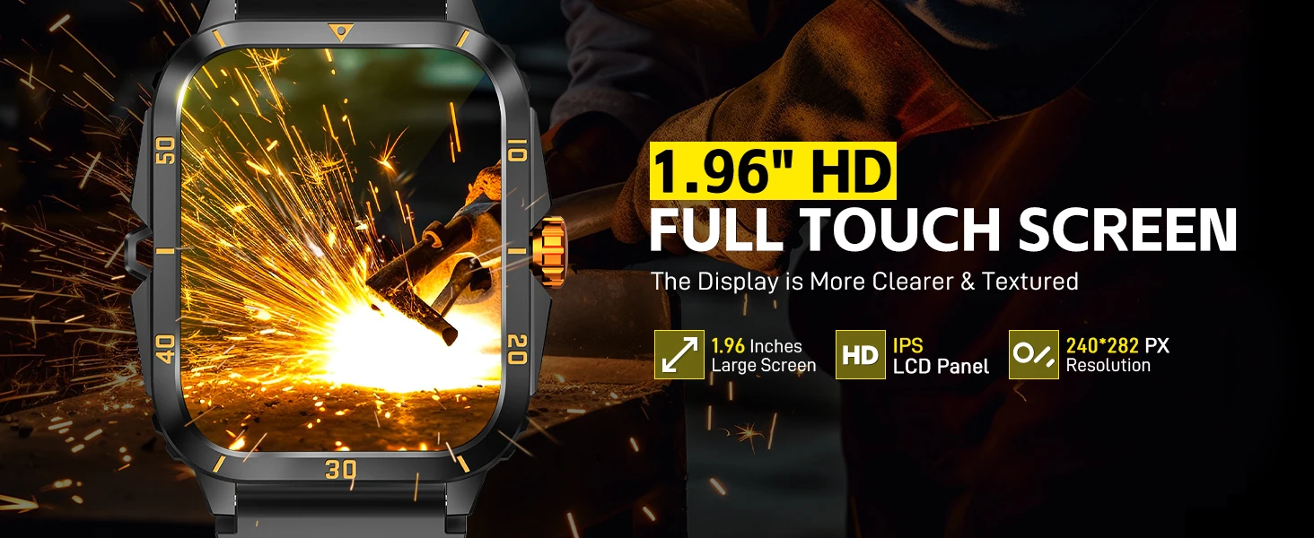 EIGIIS Smart Watch 3ATM Waterproof 1.96