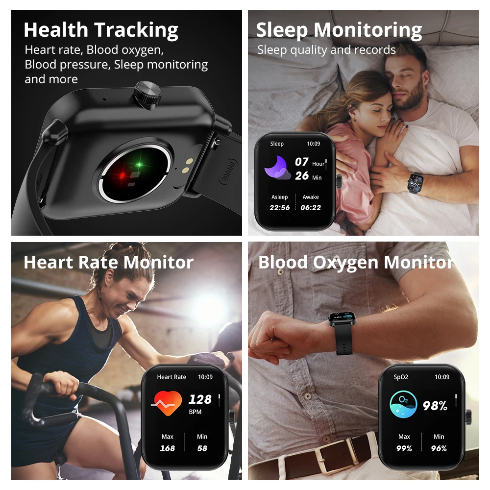 COLMI Voice Calling Smartwatch Men 24H Health Monitor 100+ Sports Modes, Bluetooth Smart Watch Women 1.9 inch Display - Image 2