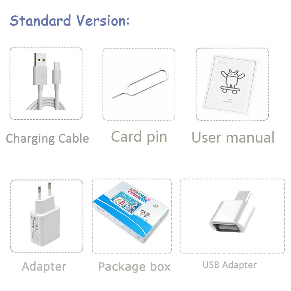 BDF-Q8 New 7 Inch Tablets Android 13, 4GB RAM 64GB ROM, 1TB Expand, WiFi, 4000mAh Battery,Dual Camera, Google Learning Tablet PC