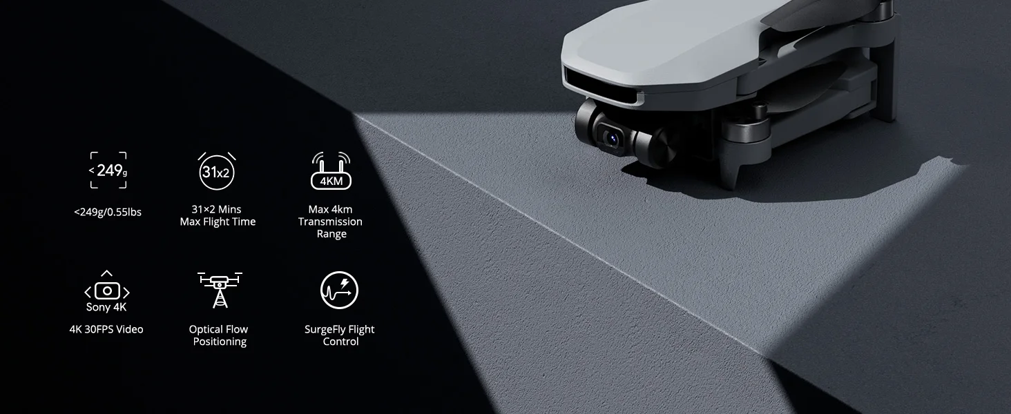 Potensic C0 Single Axis Gimbal 4K GPS Drones Professional Under 249g Max 4-KM for Adults and Beginners ATOM SE