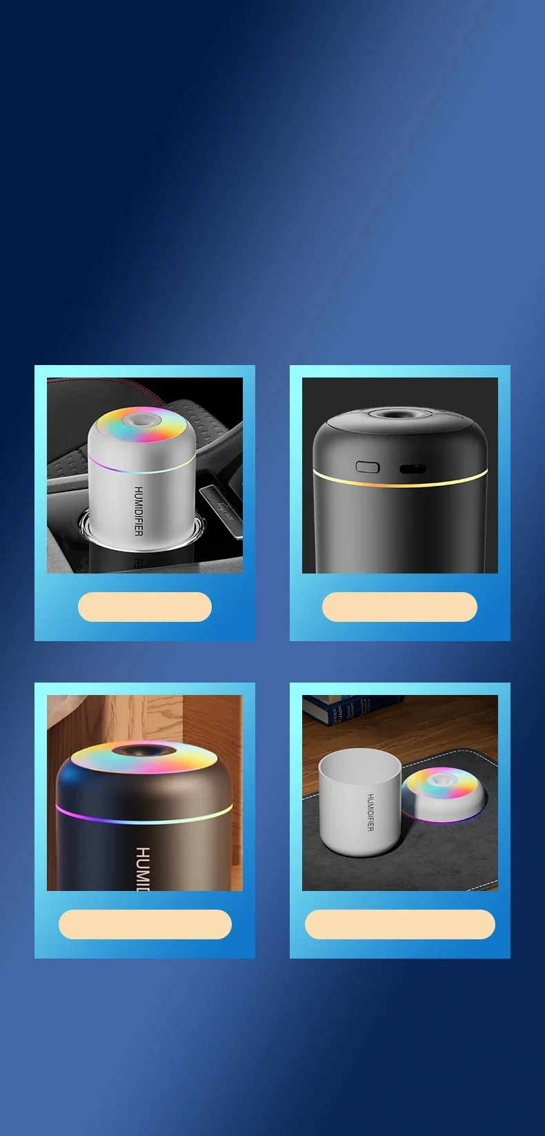 Mini Air Humidifier USB Electric 180ML Aroma Diffuser Essential Oil Purifier Aromatherapy Mist Maker Lights For Car Home Bedroom