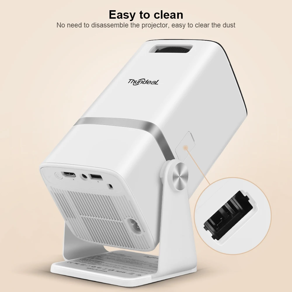 ThundeaL 4K Full HD Projector FHD TD80W Android WiFi 3D Home Theater TD80 Portable Beam Projector Meeting Video Movie PK HY320 - Image 6