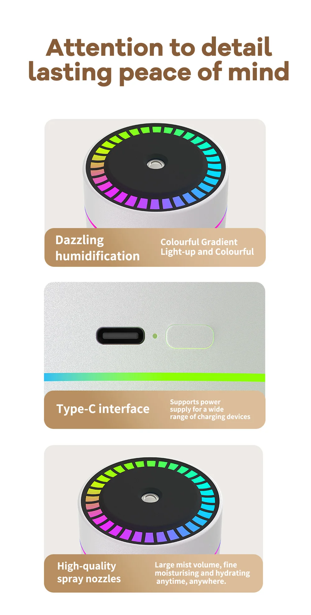 180ml Aromatherapy diffuser Humidifier Aromatherapy essential oil Air purifier Sleeping car carrying home LED 7 color light 180ml Aromatherapy diffuser Humidifier Aromatherapy essential oil Air purifier Sleeping car carrying home LED 7 color light