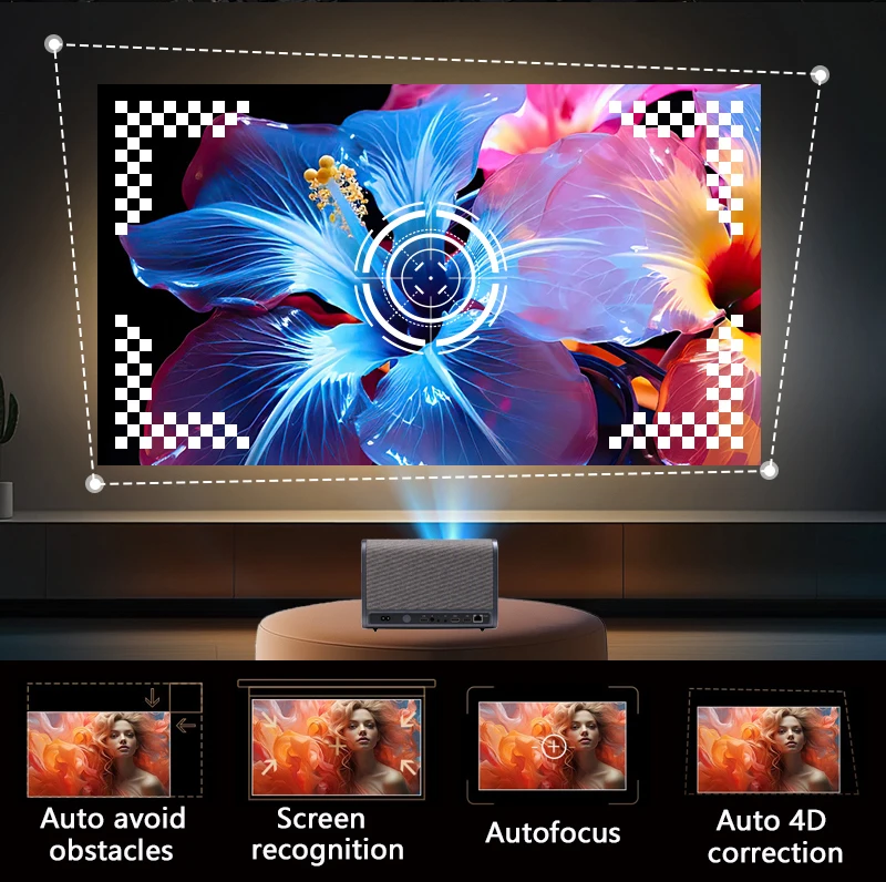 Huaweishi-J10 LED Projector, 1920x1080P, Autofocus, 4K, HD Video, Outdoor Mobile Phone, Android Smart Home Theater, New Huaweishi-J10 LED Projector, 1920x1080P, Autofocus, 4K, HD Video, Outdoor Mobile Phone, Android Smart Home Theater, New