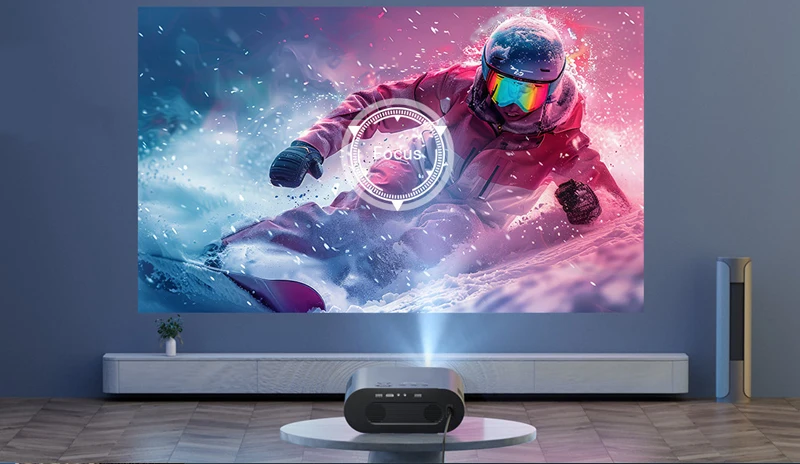 2025 Huaweishi L007  4K 1000ANSI  Native 1080P Projector Auto Focus Keystone Correction BT5.2 Android 11 WIFI6 Home Cinema