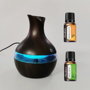 Air Humidifier with ​​7-Colors Mood LED Aromatherapy Diffuser 300ml Cool Mist Maker with USB Rechargeable​​ for home bedroom