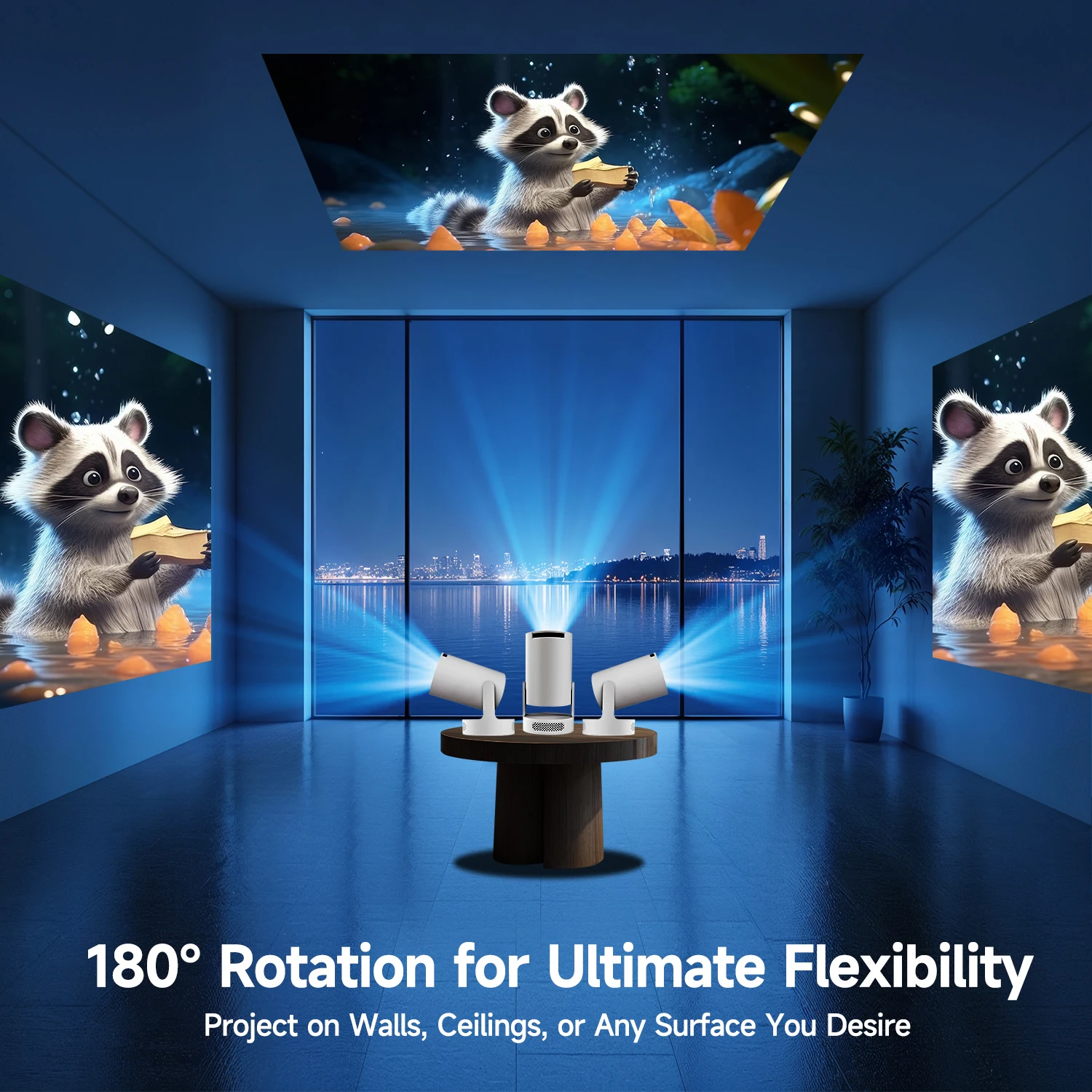 Magcubic HY300 Pro+ 4K Android 11 Portable Projector 8000 Lumens WiFi 6 BT5.4 Outdoor Theater 5W HiFi Speaker 720P HD Supported Magcubic HY300 Pro+ 4K Android 11 Portable Projector 8000 Lumens WiFi 6 BT5.4 Outdoor Theater 5W HiFi Speaker 720P HD Supported