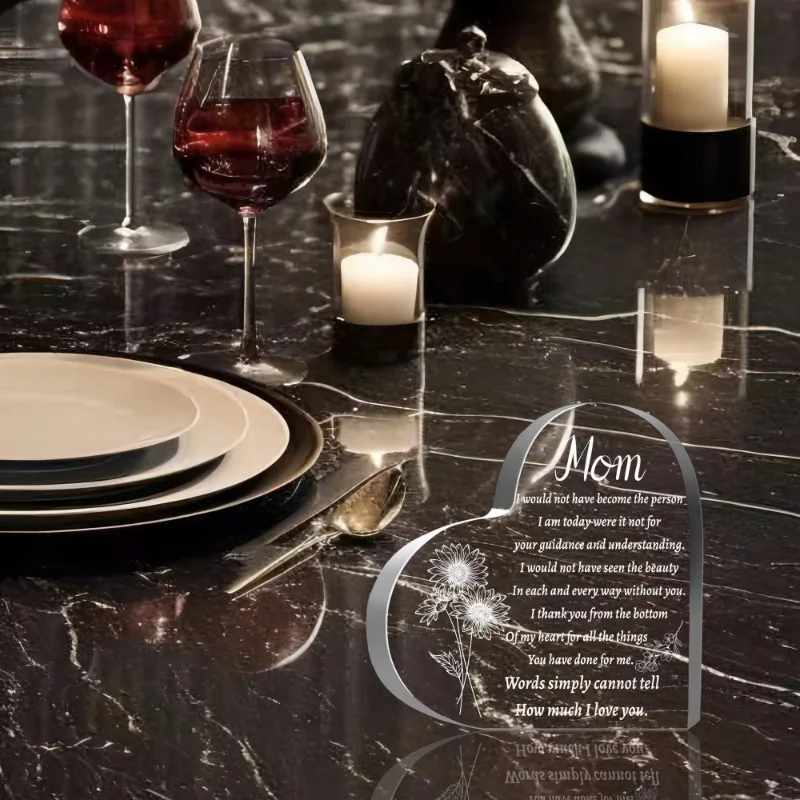 Mom Gift (from Son/Daughter): Puzzle Acrylic Plaque – Birthday/Christmas Gift, Desktop Decor.