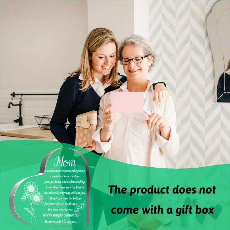 Mom Gift (from Son/Daughter): Puzzle Acrylic Plaque – Birthday/Christmas Gift, Desktop Decor.