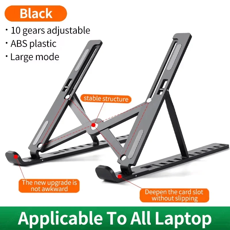Adjustable Laptop Stand Portable Foldable Notebook Bracket Computer Monitor Holder For Macbook Air iPad Tablets Base Accessories Adjustable Laptop Stand Portable Foldable Notebook Bracket Computer Monitor Holder For Macbook Air iPad Tablets Base Accessories