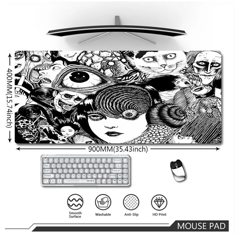 Mousepad Xxl Junji Ito Tomie Kawakami Anime Mouse Pad Gamer Deskmat Computer Accessories Desk Mat Game Mats Gaming Mause Office
