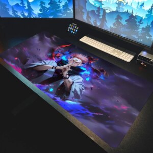 Anime Jujutsu Kaisen Mouse Pad XXL Game Accessories Office Gamer Keyboard Non-slip Desk Mat Non-Slip Laptop Satoru Gojo Mousepad