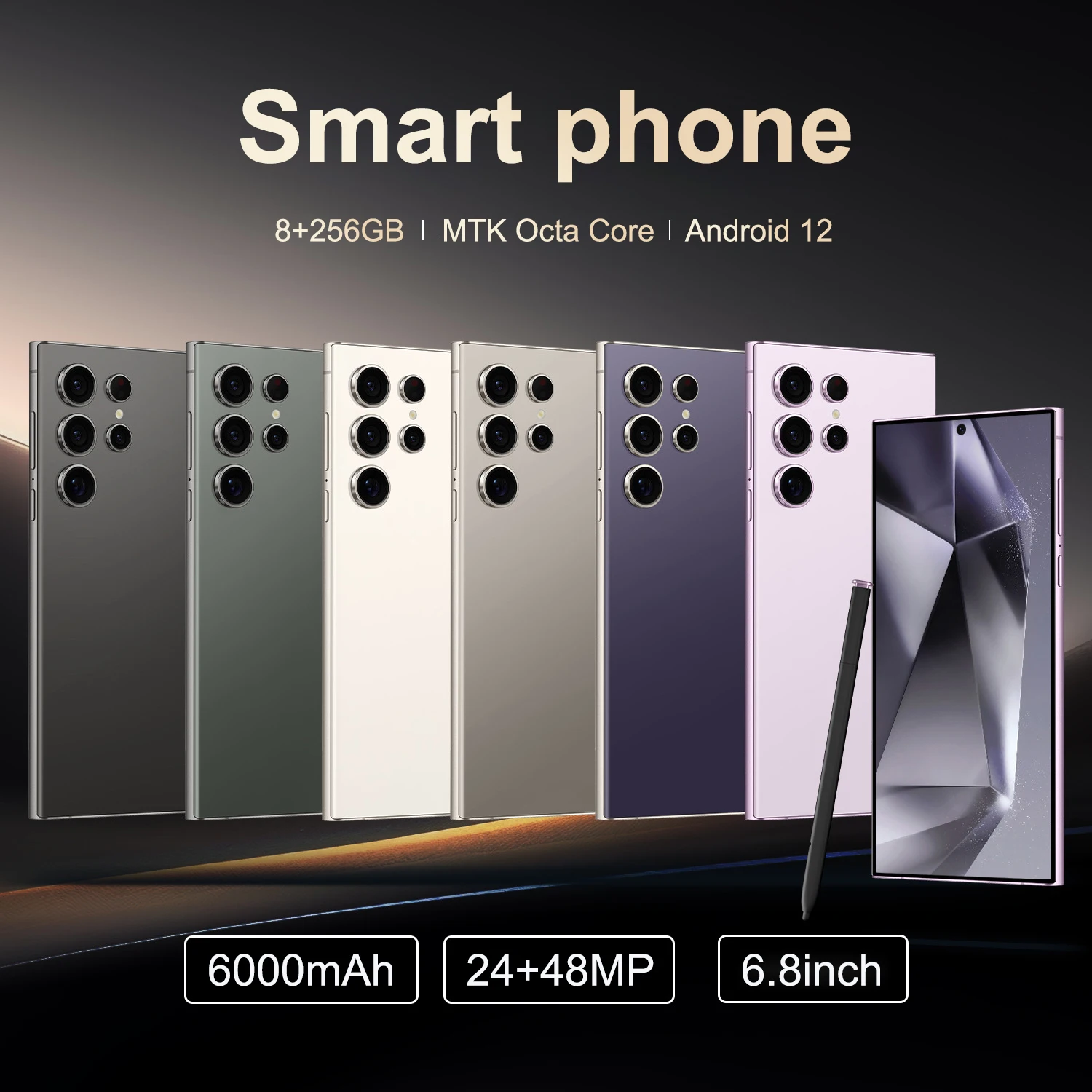 S25 Pro,Smartphone  Android,6.8 inch,8+256GB ROM,Dual SIM,Mobile phone,Google Play Store,24+48MP,6000mAh,celulares