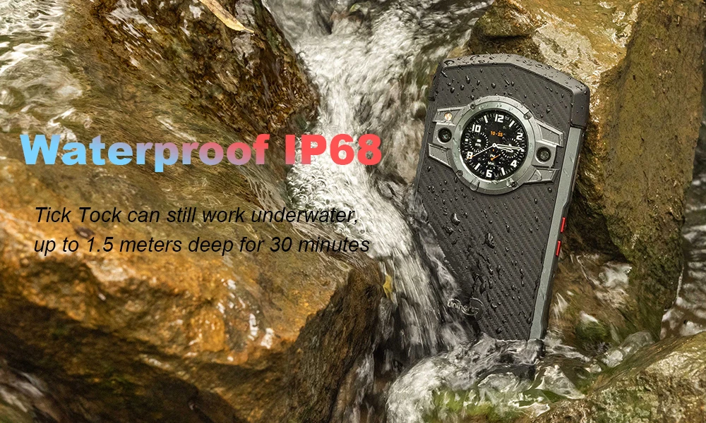 Unihertz Tick Tock 5G Rugged Smartphone Android 128GB 48MP Camera Cellphone 6000mAh Phone with Dual-Screen IP 68 Waterproof