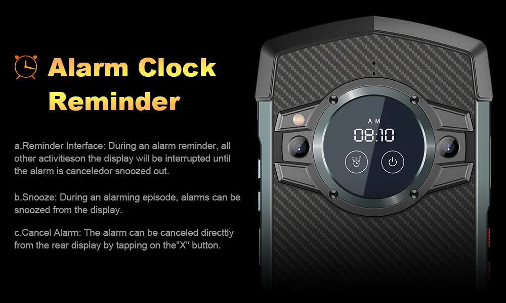 Unihertz Tick Tock 5G Rugged Smartphone Android 128GB 48MP Camera Cellphone 6000mAh Phone with Dual-Screen IP 68 Waterproof