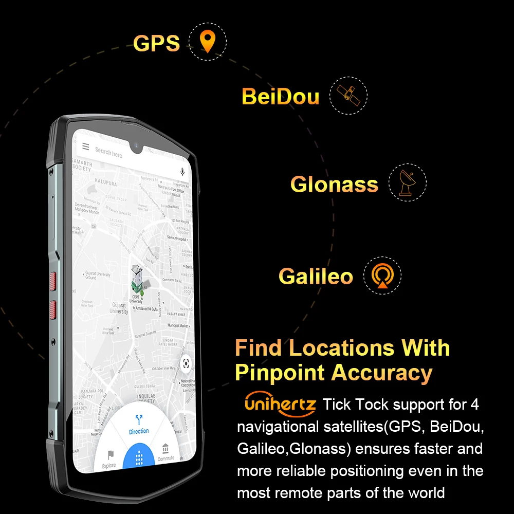 Unihertz Tick Tock 5G Rugged Smartphone Android 128GB 48MP Camera Cellphone 6000mAh Phone with Dual-Screen IP 68 Waterproof