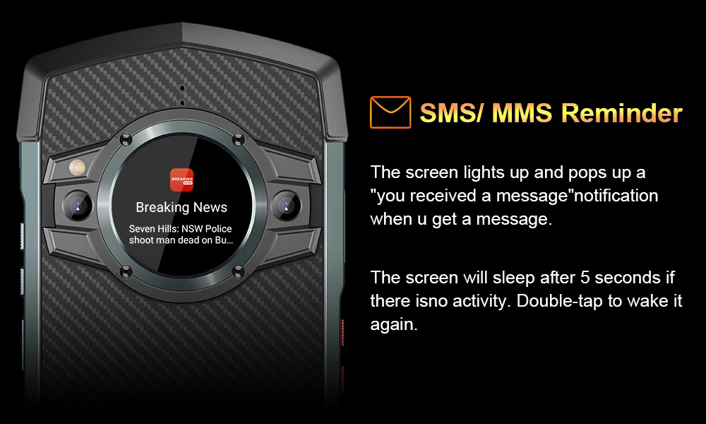 Unihertz Tick Tock 5G Rugged Smartphone Android 128GB 48MP Camera Cellphone 6000mAh Phone with Dual-Screen IP 68 Waterproof