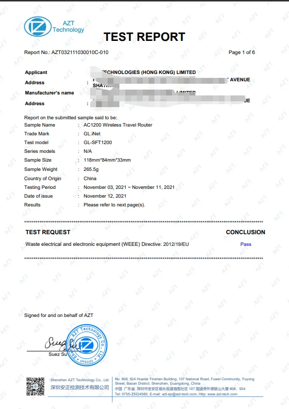 GL.iNet GL-SFT1200 (Opal) Secure Travel WiFi - AC1200 Dual Band Gigabit Ethernet Wireless Internet Router GL.iNet GL-SFT1200 (Opal) Secure Travel WiFi - AC1200 Dual Band Gigabit Ethernet Wireless Internet Router