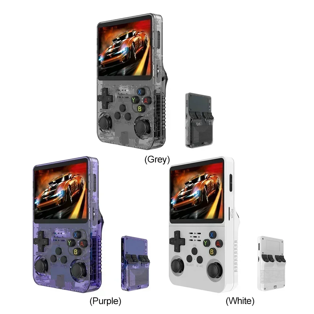 R36S Retro Handheld Game Console - 3.5 Inch IPS Screen, 64GB/128GB/256GB, Portable Gaming Device with Built-in Games