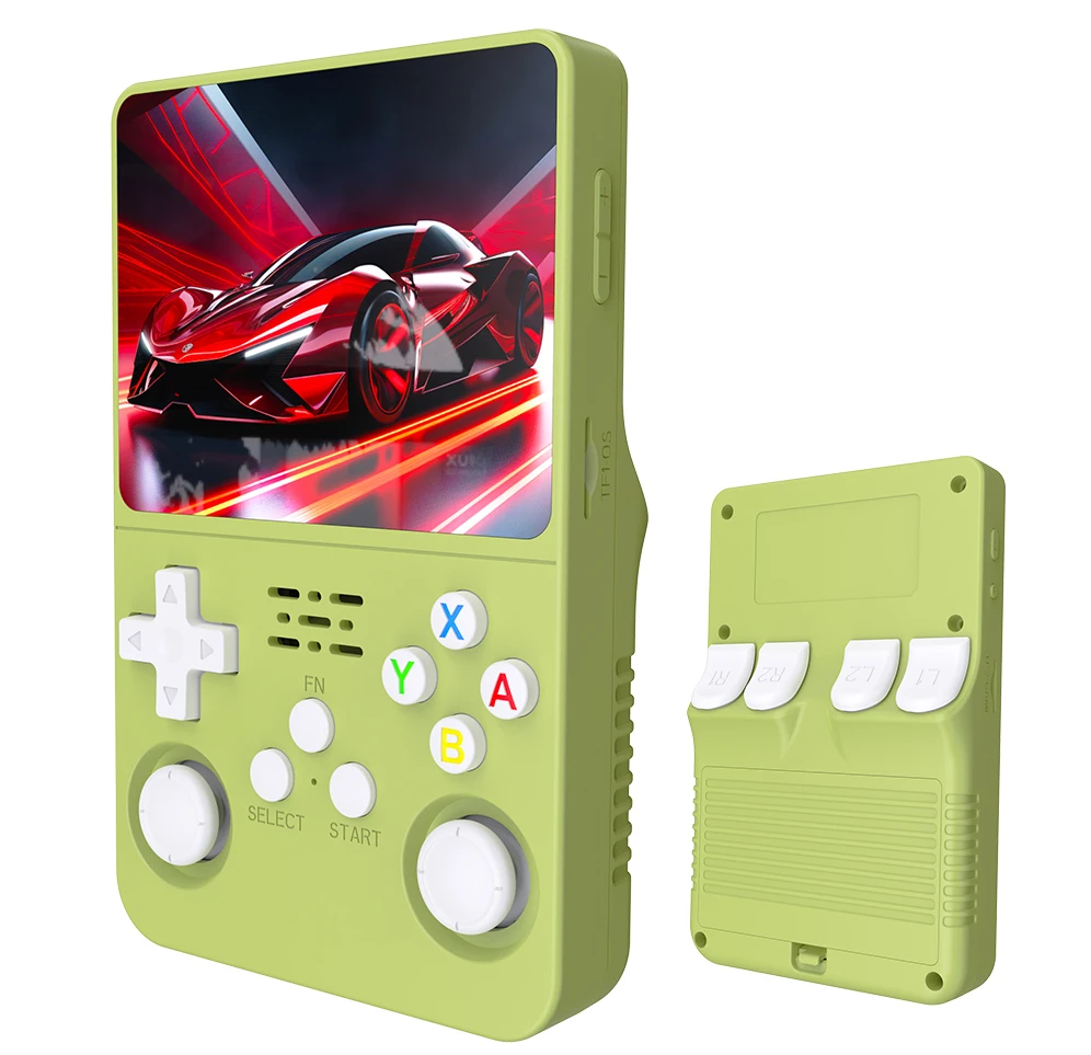 NEW Green R36S Retro Handheld Game Console Linux System 3.5 Inch IPS Screen Portable Pocket Video Player 64GB 128G Game Kid Gift