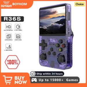 NEW Green R36S Retro Handheld Game Console Linux System 3.5 Inch IPS Screen Portable Pocket Video Player 64GB 128G Game Kid Gift