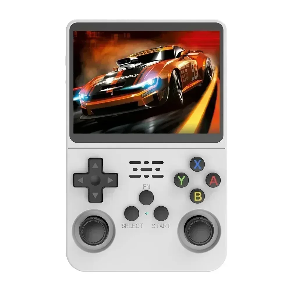 R36S Orange Portable Video Game Console 64G/128GB 3.5 Inch IPS Screen Open Source Linux Pocket Player with 15000 Preloaded Games