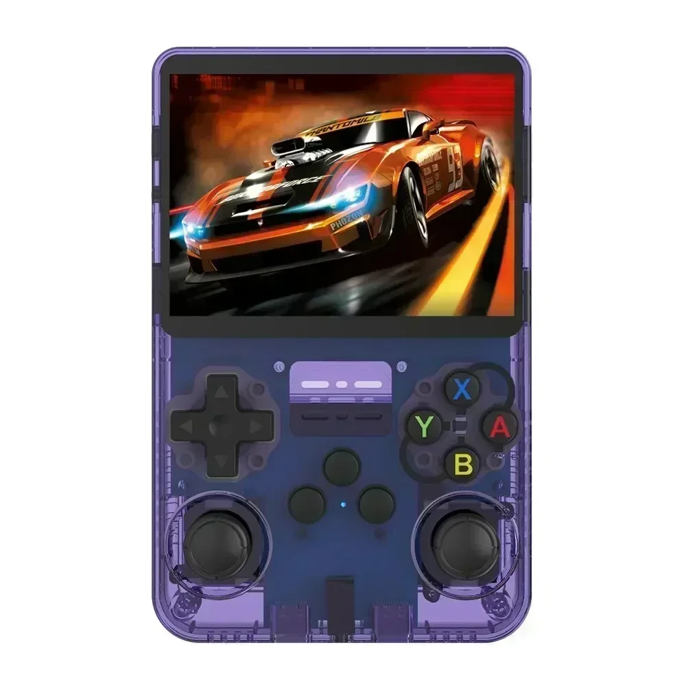 R36S Orange Portable Video Game Console 64G/128GB 3.5 Inch IPS Screen Open Source Linux Pocket Player with 15000 Preloaded Games