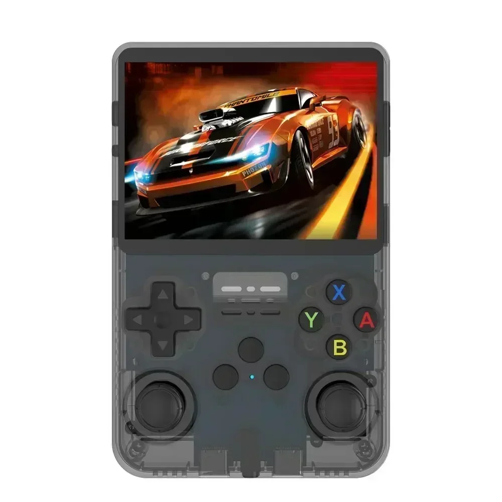 R36S Orange Portable Video Game Console 64G/128GB 3.5 Inch IPS Screen Open Source Linux Pocket Player with 15000 Preloaded Games